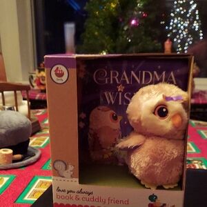 Grandma Wishes Book and Cuddly Owl Plush